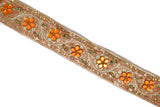 Sequins Embroidered Floral Indian Trim 1" - 1 Yard