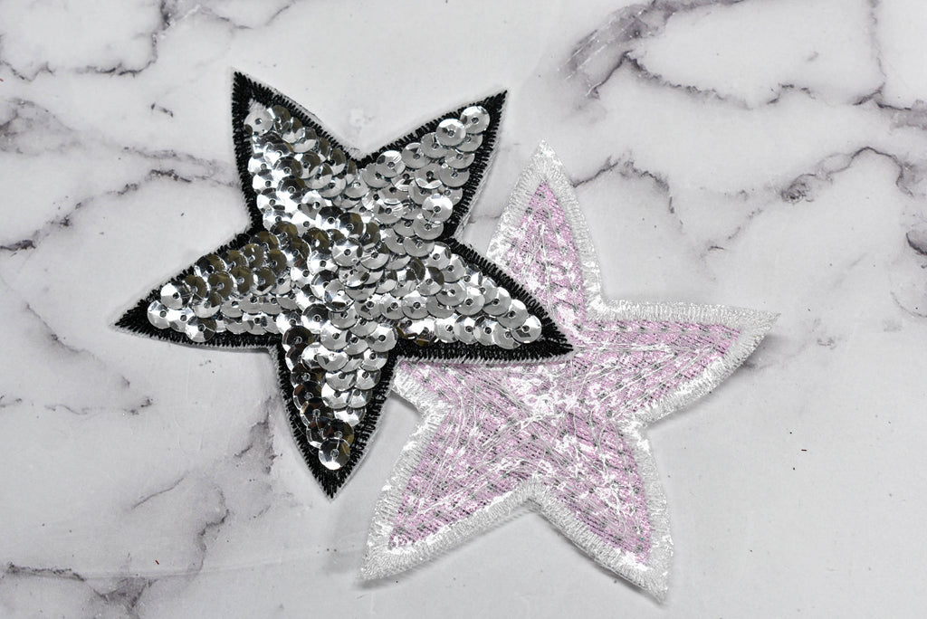 Sequins Star Iron-On Applique Patch 3.90" | Sequined Stars Patch Applique - Target Trim