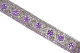 Sequins Embroidered Floral Indian Trim 1" - 1 Yard