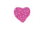 Pink Heart Applique with Beads and Rhinestone | Hot Pink Rhinestone Heart Applique | Cute Rhinestone Beaded Heart Applique