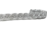 Wavy Metallic Silver Trim 1" - 1 Yard