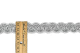 Wavy Metallic Silver Trim 1" - 1 Yard