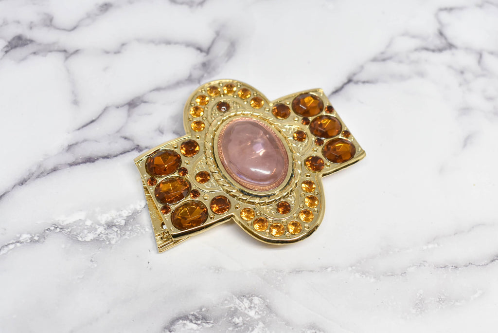 Gold w/Topaz Gemstone Buckle