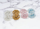 Rhinestone Spiral Buckles 2 3/4" x 1 3/4" - 1 Piece