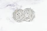 Rhinestone Spiral Buckles 2 3/4" x 1 3/4" - 1 Piece