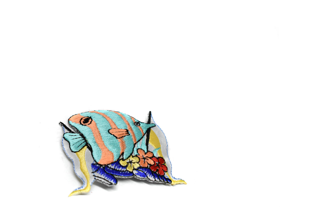 Colorful Fish Embroidered Patch Applique 2.50" x 1.87" - Target trim