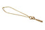 Gold Necklace with Rings and Dangling Chain