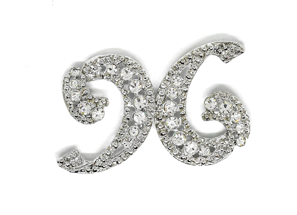 Letter H Rhinestone Connector Target Trim