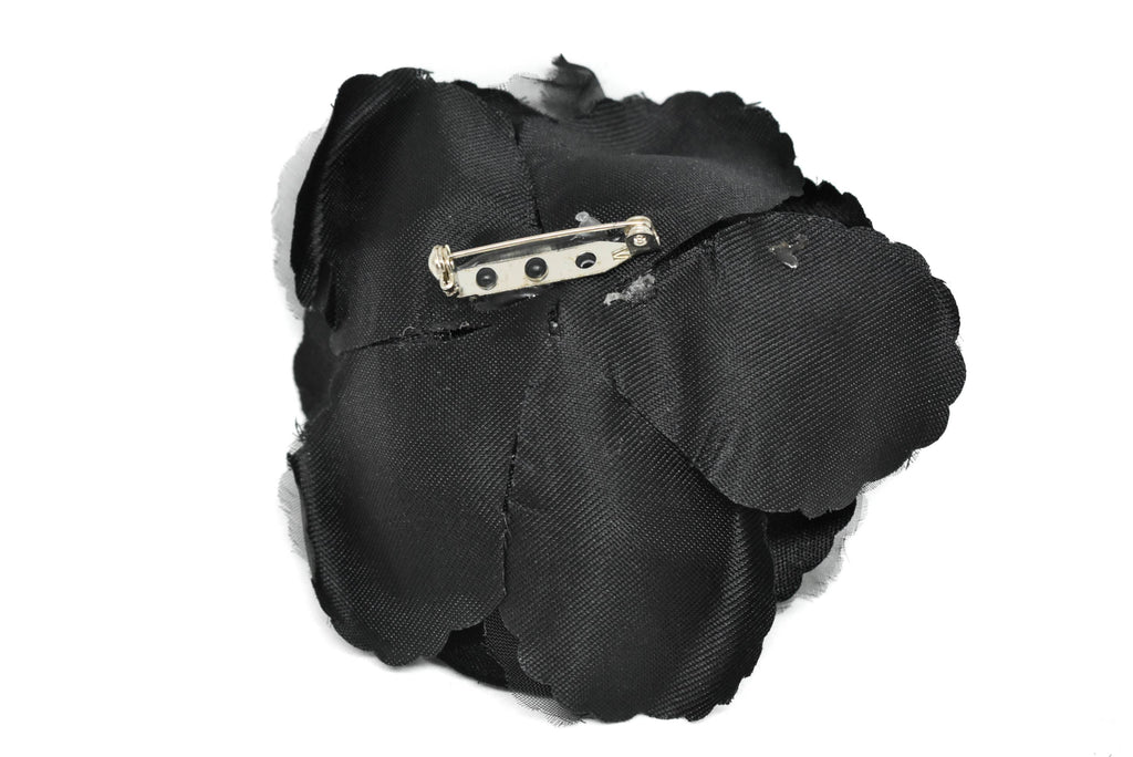 Black Organza Flower Piece | Flower Patch Applique - Target Trim