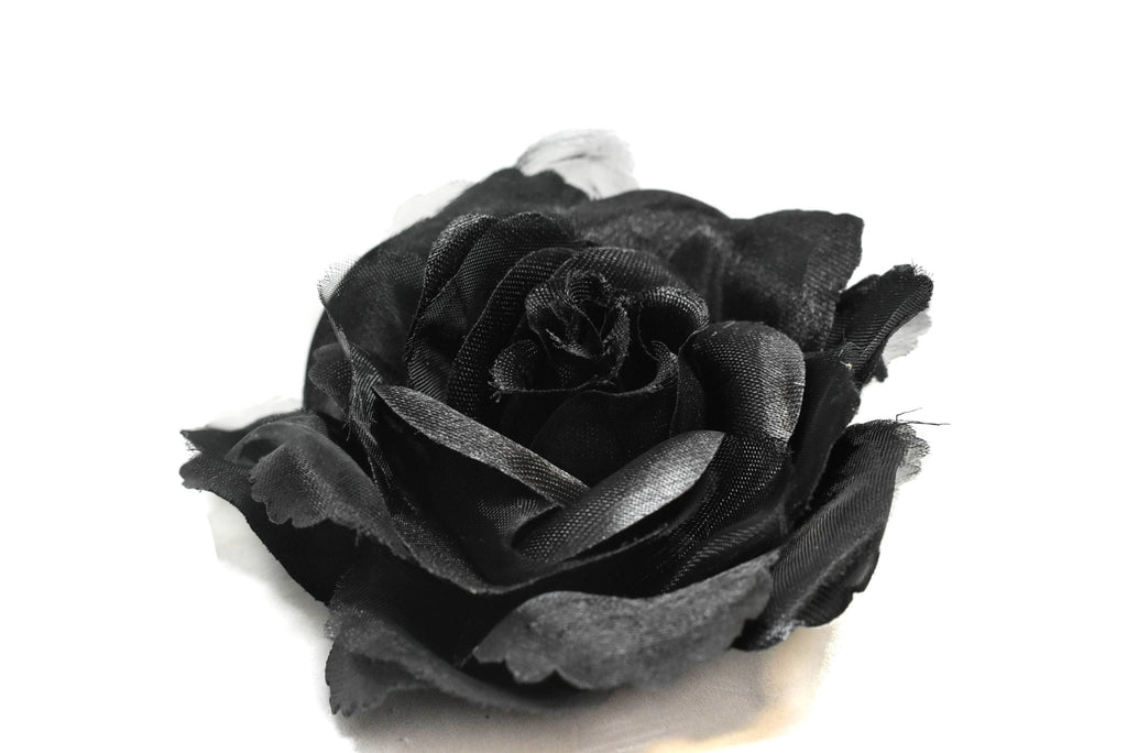Black Organza Flower Piece | Flower Patch Applique - Target Trim