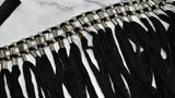 Knotted Fabric Fringe Trim with Metallic Silver Beads - Target Trim