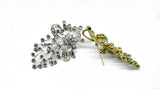 Vintage Style Rhinestone Crystal Brooch Target Trim