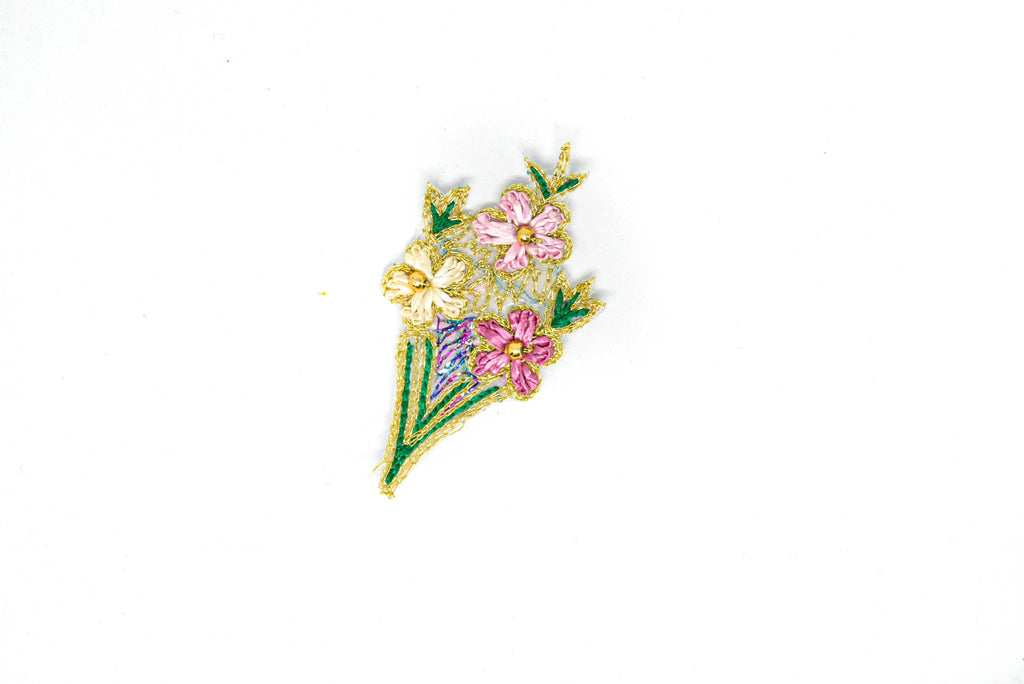 Embroidered Flower Iron-On Patches | Beautiful Flower Patch Applique - Target Trim