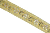 Assorted Sequins Beaded Floral Indian Trim 1.25" | Floral Indian Trim | Indian Trim | Sequins Trim | Trim