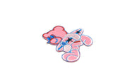 Embroidered Pink Surfer Bear Iron-on Patch 2.75" x 2.13 | Bear Patch Applique - Target Trim