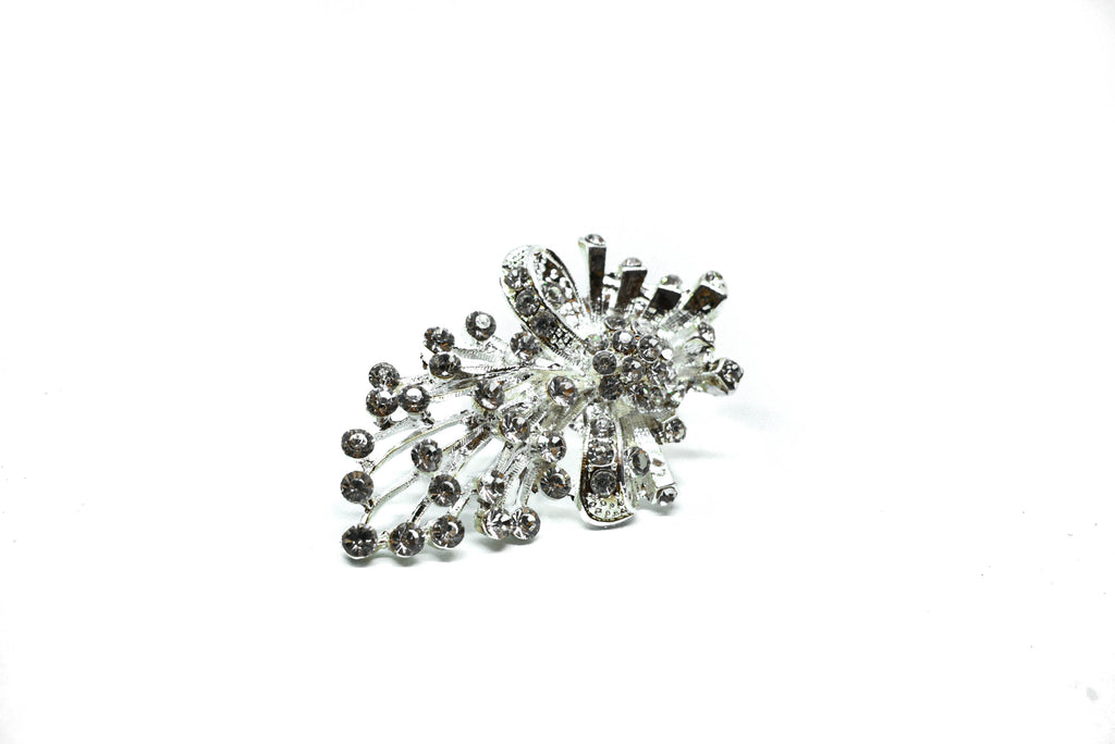 Vintage Style Rhinestone Crystal Brooch Target Trim