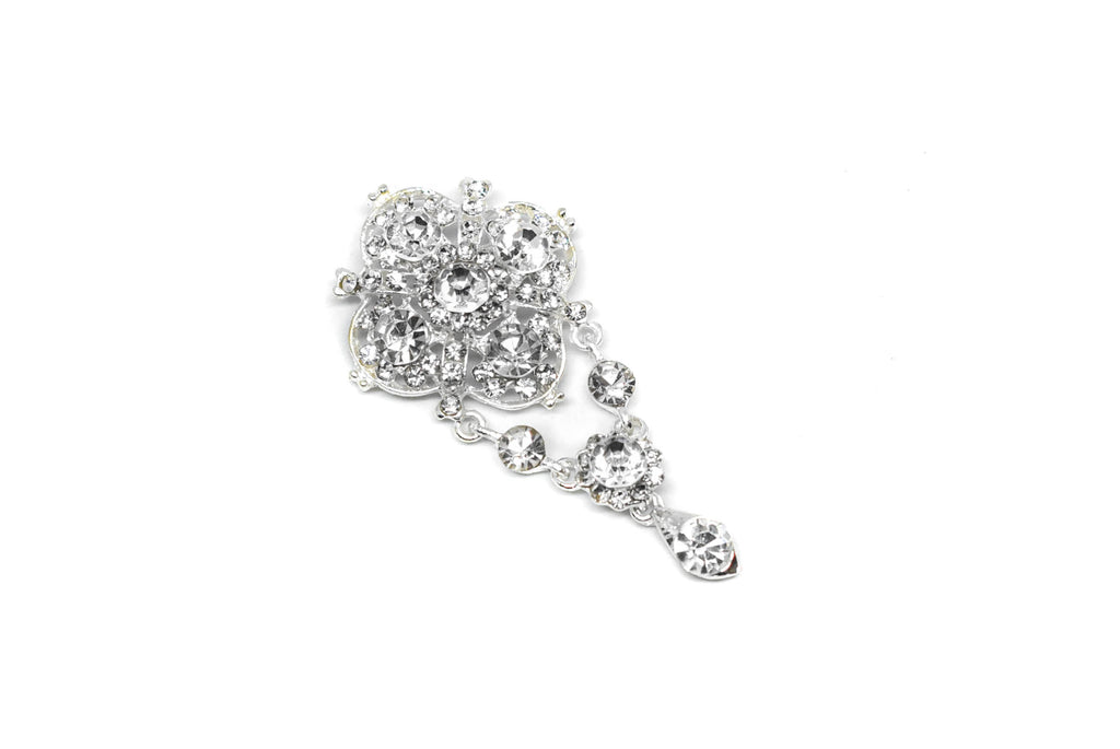 Vintage Crystal Hanging Rhinestone Brooch Target Trim