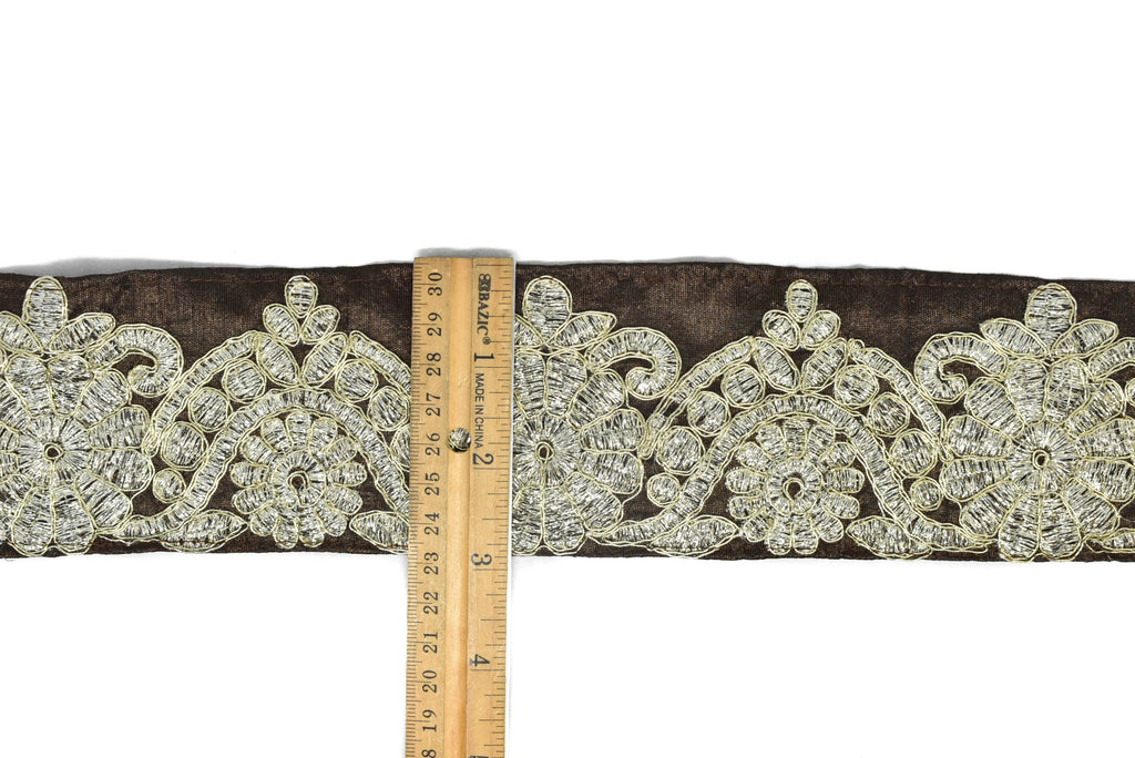Metallic Brocade Trim 2 7/8" - 1 Yard