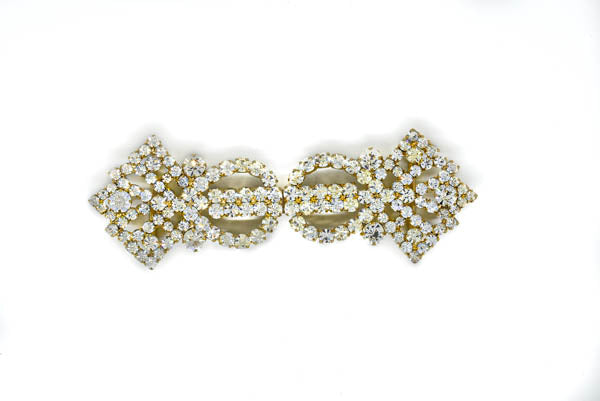 Royal Rhinestone Connector/Buckle 4.50" x 1.50" - 1 Piece