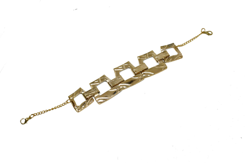 Gold Rectangular Shape Necklace