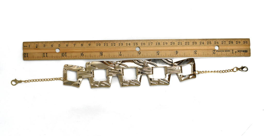 Gold Rectangular Shape Necklace