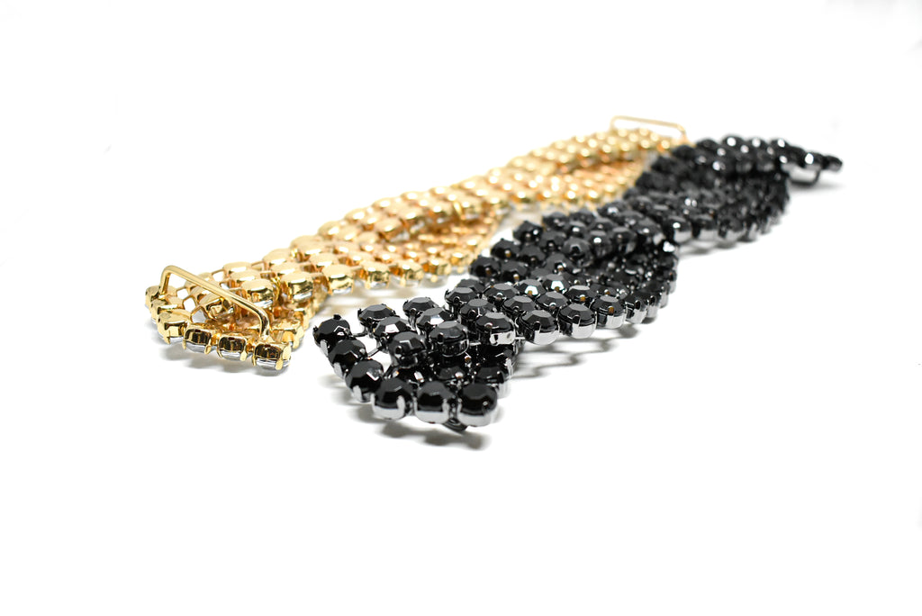 Chic 3-line Braided Rhinestone Connector/Closure-Target Trim