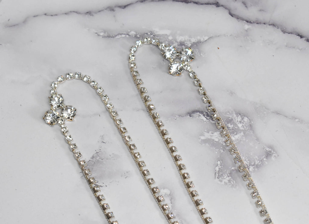 Floral Rhinestone Connector Buckle