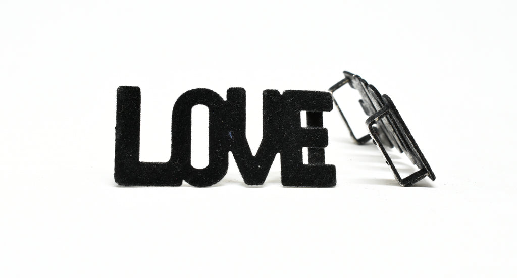 "LOVE" Suede Buckle Connector - Valentine’s Day buckle