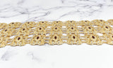 Gold Mini Rhinestone Squares Buckle Applique