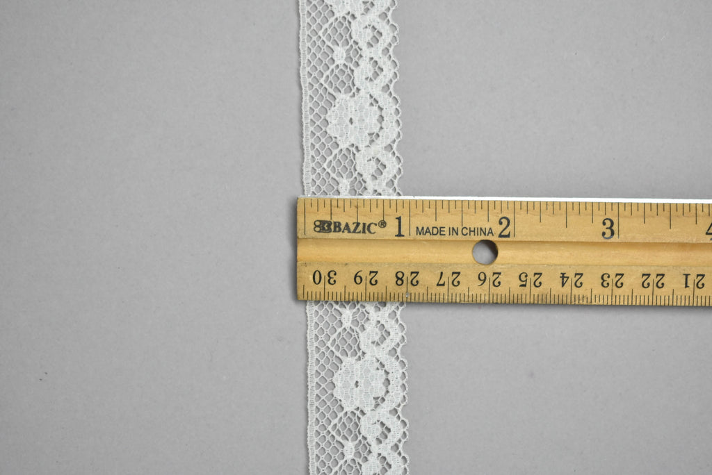 Fancy White Lace Trim 1" - 1 Yard