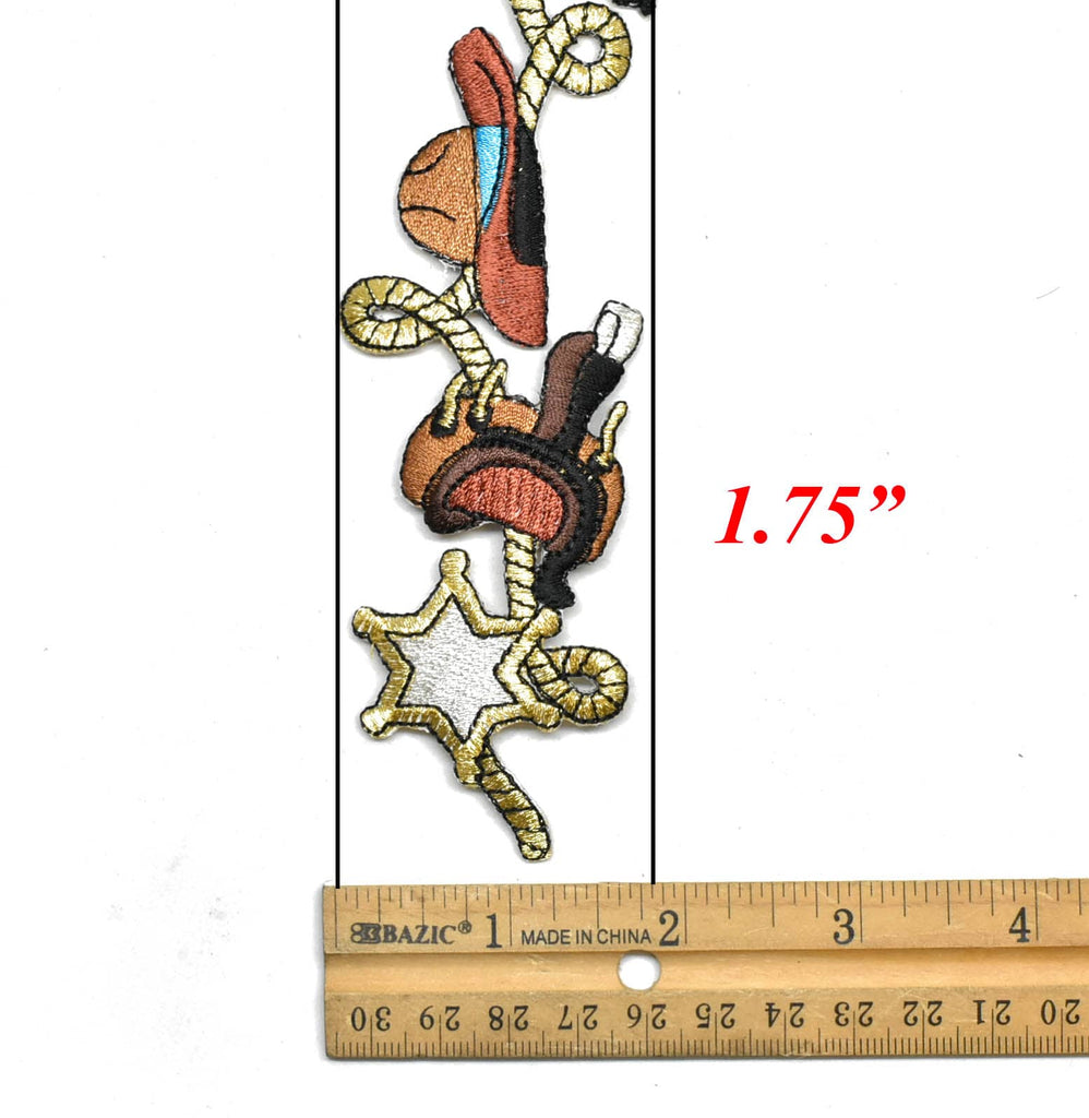 Western Style Embroidered Iron-on Patch 8.5" x 1.75" - 1 Piece