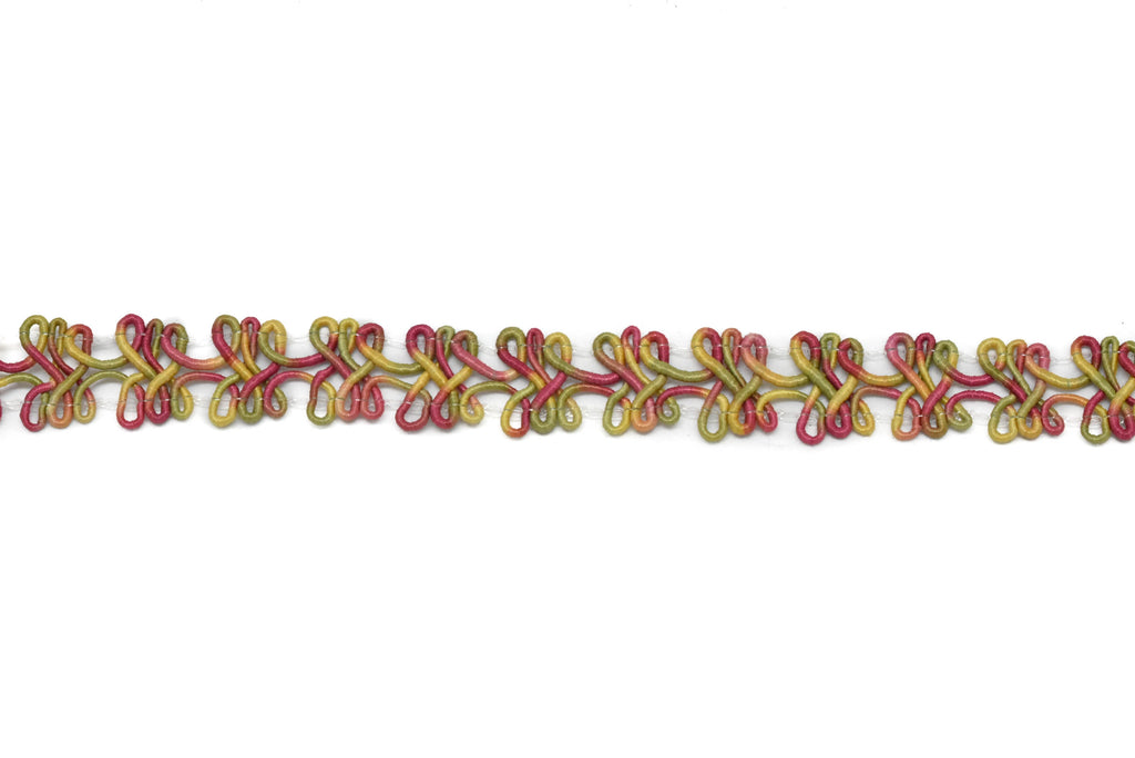 Two-Tone Braided Gimp Trim 1/2" - by the yard
