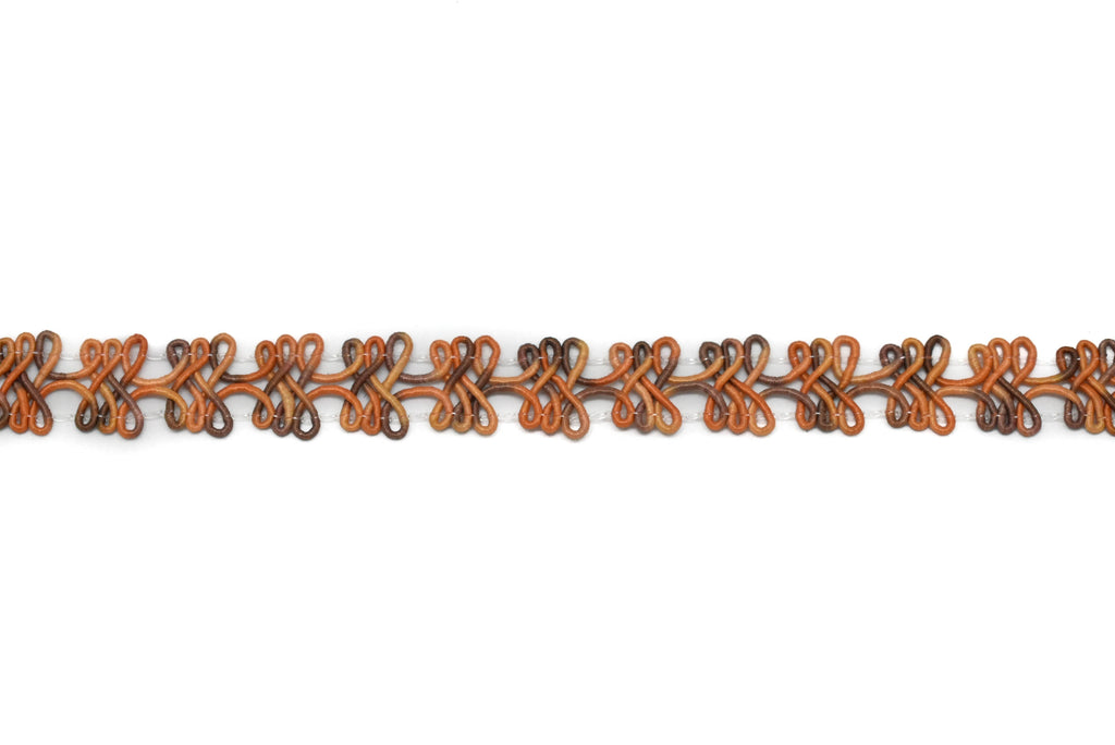 Two-Tone Braided Gimp Trim 1/2" - by the yard