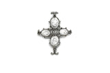 Silver Customizable Cross 2.75" x 2.25" - 1 Piece