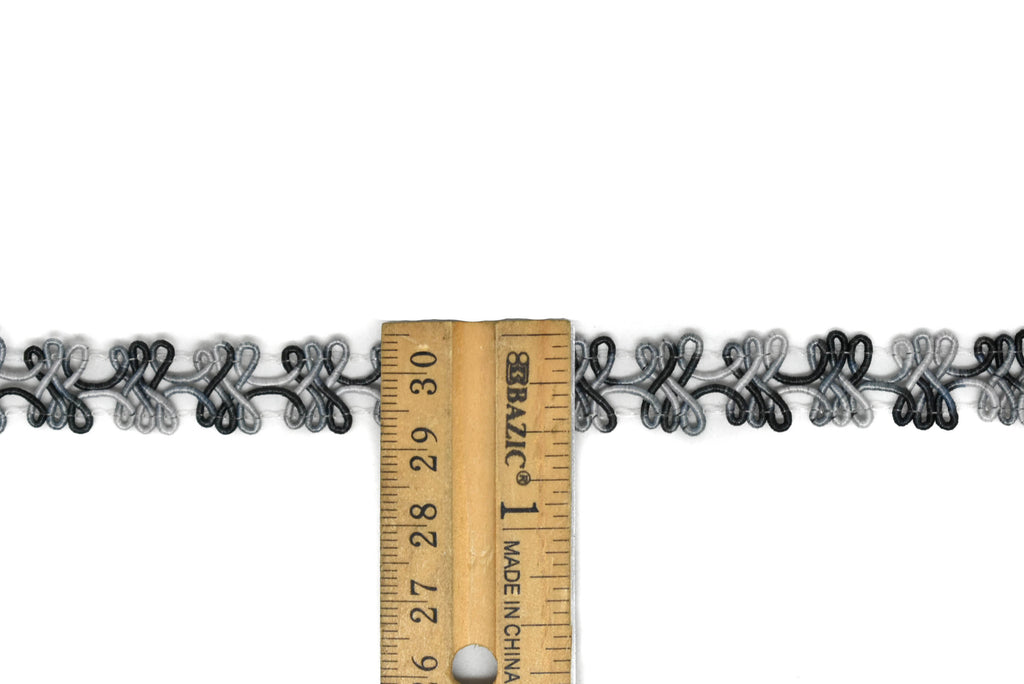 Two-Tone Braided Gimp Trim 1/2" - by the yard