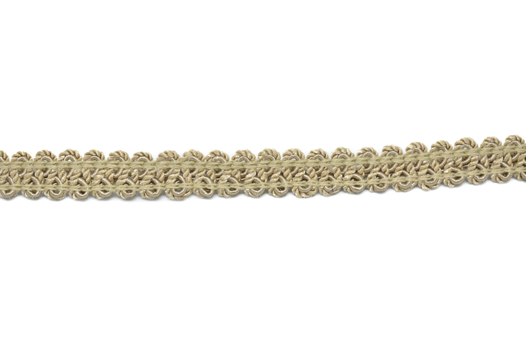 Tan Braided Gimp Fringe | Braid Upholstery Trim | Braid Gimp Curtains Fringe 3/7" - 1 Piece
