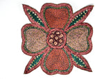 Beaded Floral Sew on Applique | Indian Floral Applique | Large Sew on Applique 8" x 8" - Indian Applique