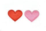 Pink or Red Heart Iron-On Patch Applique 2.50" x 2" | Target Trim