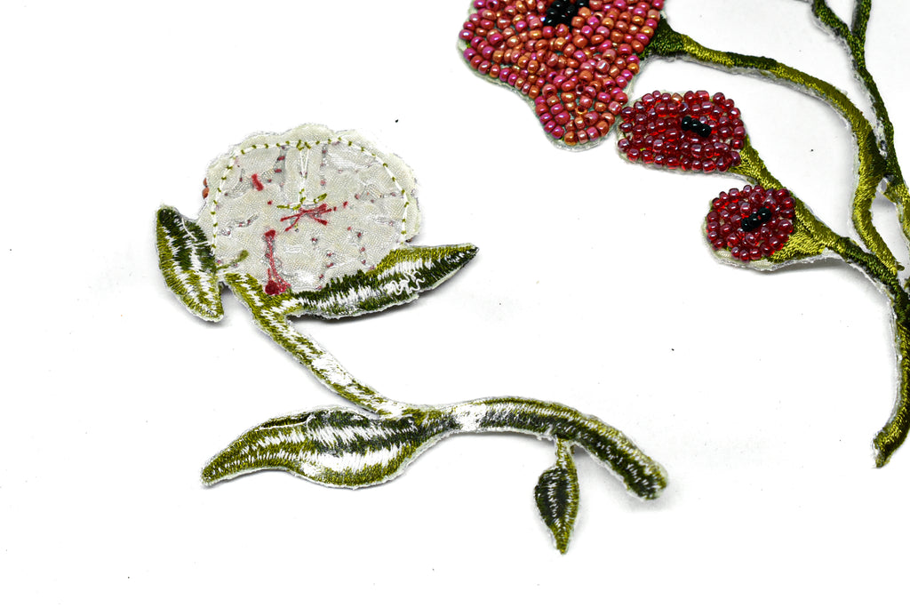 Beaded Rose Vine Sew-on Applique | Rose Vine Applique | Rose Patch , Applique | Flower Applique - Target Trim