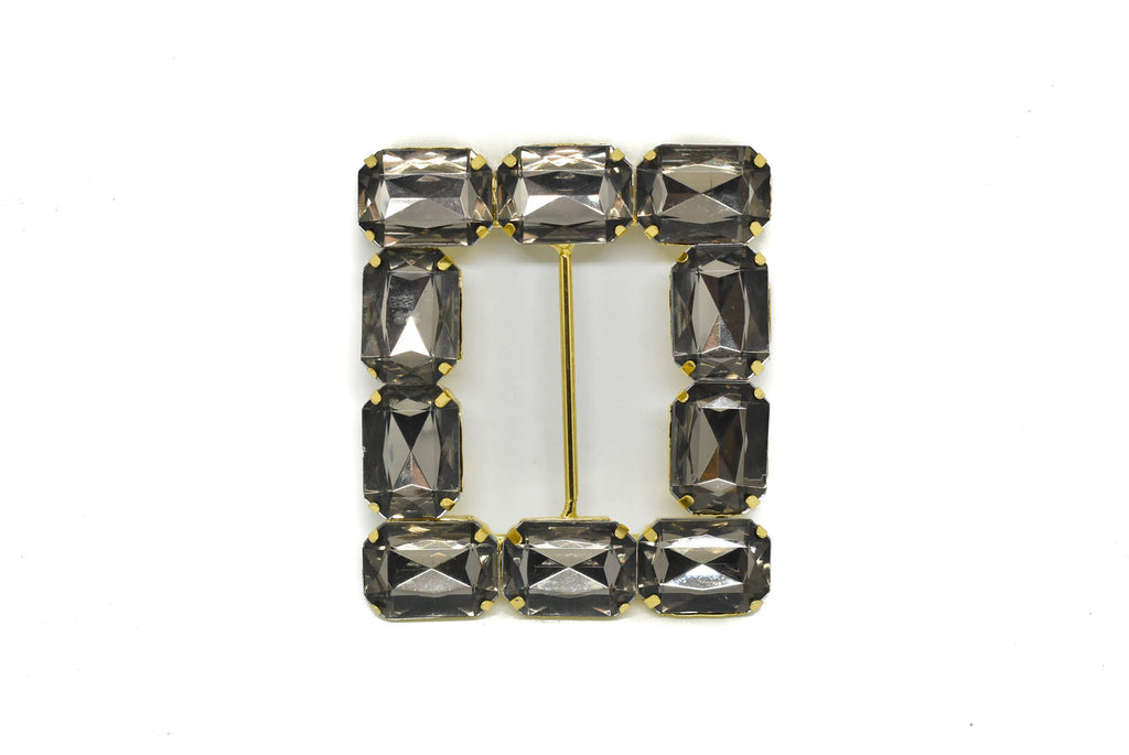 Square Gemstone Ribbon Slider 3.40" x 3" - 1 Piece
