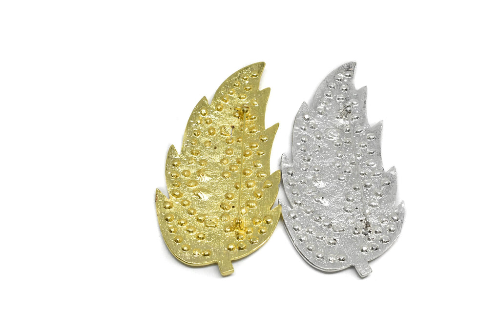 Feather Rhinestone Brooch Target Trim