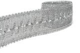 Metallic Gold or Metallic Silver Sequins Trim (1.75")- 1 Yard