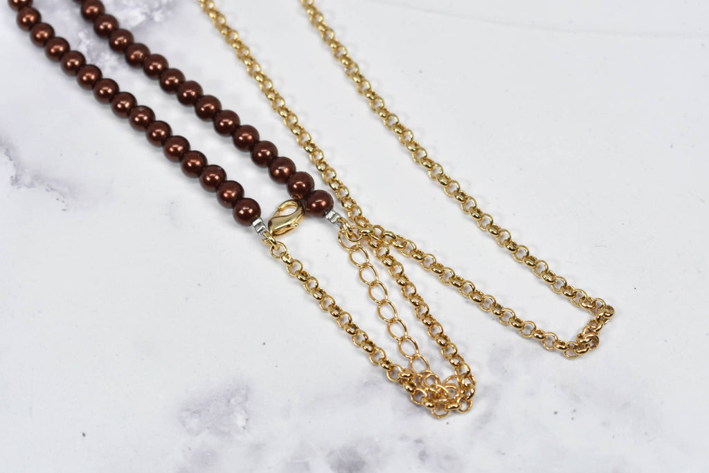 Ocean Shell Necklace and Flower Bracelet Set