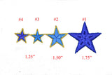 Blue Embroidered Star Appliques - Iron-on Star Patch
