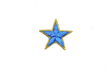 Blue Embroidered Star Appliques - Iron-on Star Patch