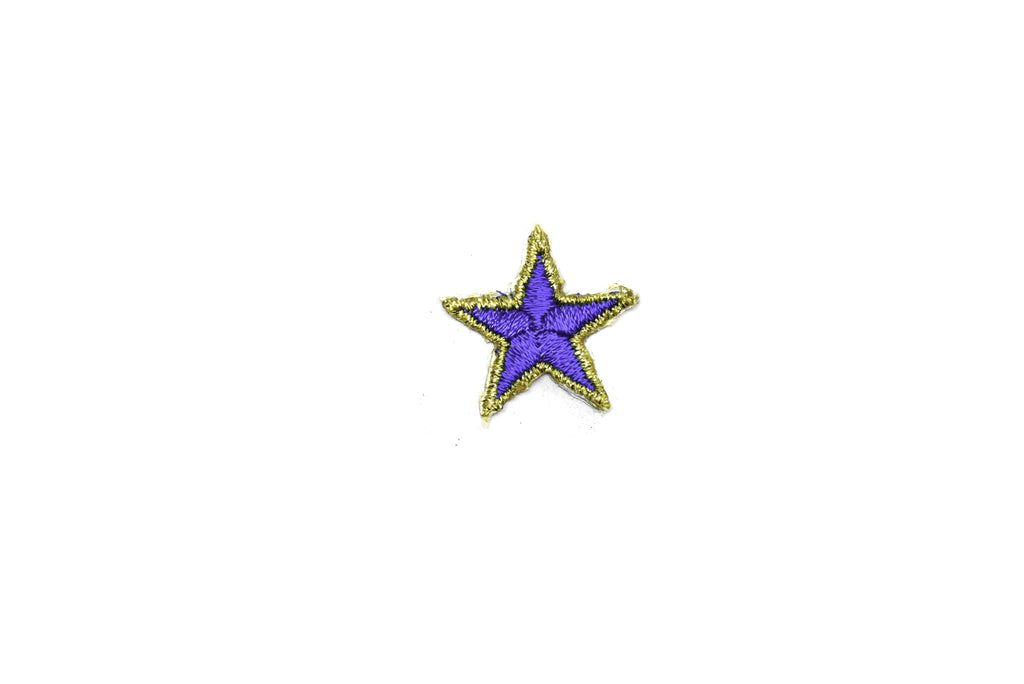 Blue Embroidered Star Appliques - Iron-on Star Patch