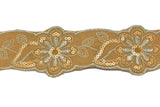 Floral Sequins Jacquard Ribbon