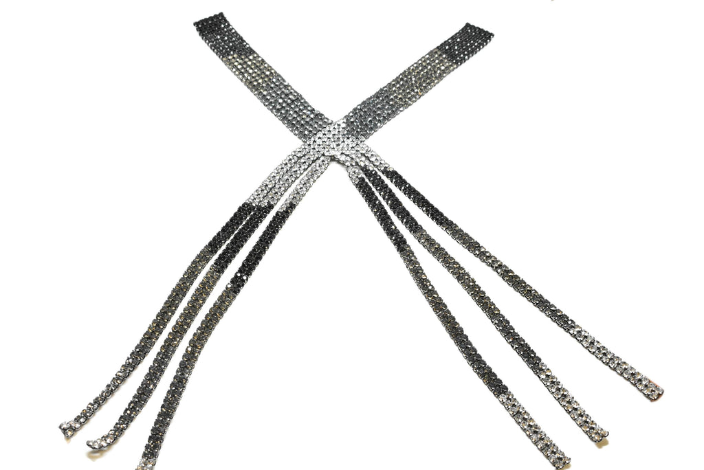 Tri-Color Rhinestone Applique 19.50" | Patch Applique - Target Trim