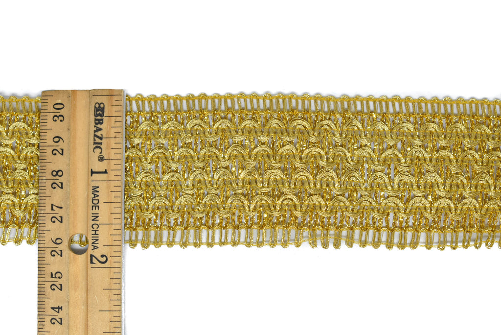 Rippled Wavy Metallic Trim 1.75" - 1 Yard