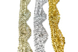 Woven Scalloped Metallic Trim 1" - 1 Yard